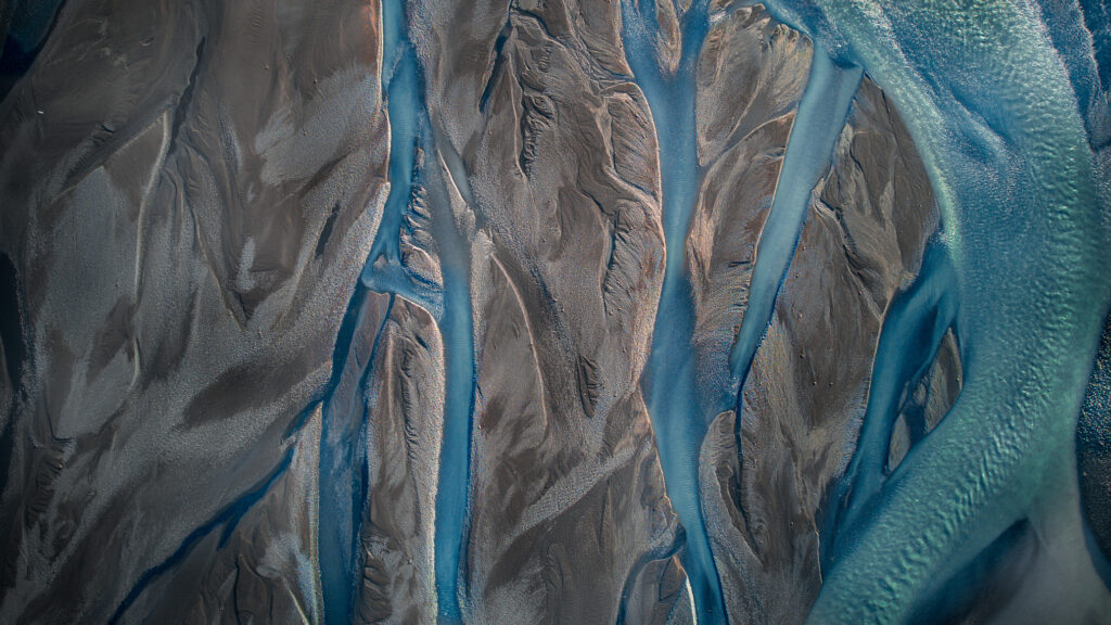 Prise de vue en drone des Fjords islandais